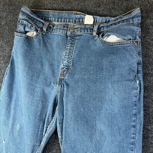 Levi's Jeans Womens 16M 35x28 Blue Denim Cotton Stretch High Rise‎ Straight Leg